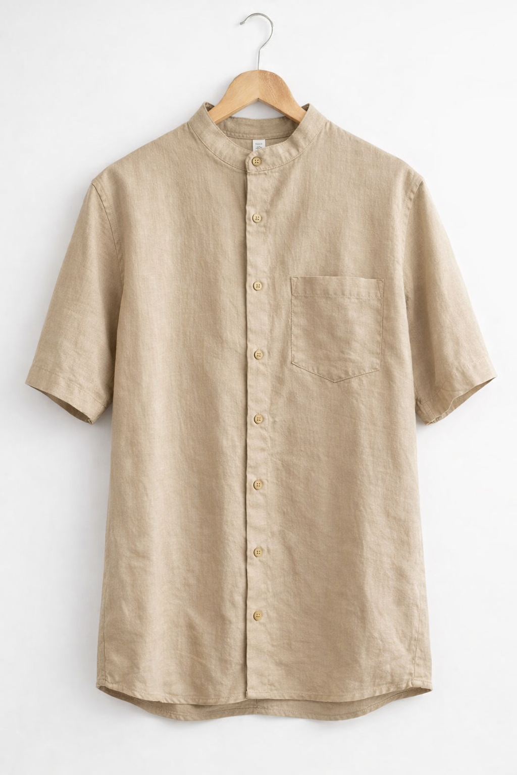 PRE-VENTA Camisa de Manta Hindú Beige Manga Corta | Línea 1530