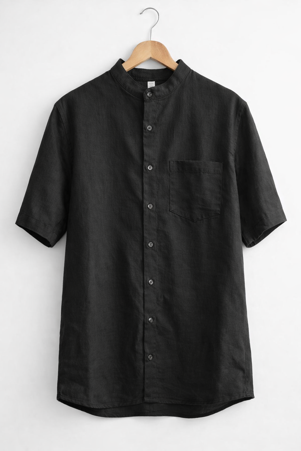 PRE-VENTA Camisa de Manta Hindú Negra Manga Corta | Línea 1530