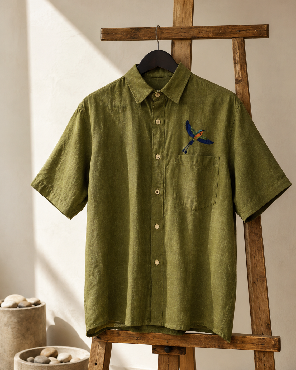 Camisa Vuelo | 100% Algodón Bordado