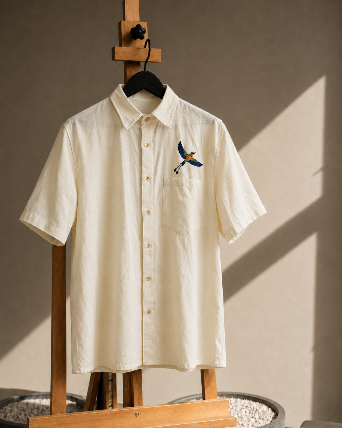 Camisa Vuelo | 100% Algodón Bordado