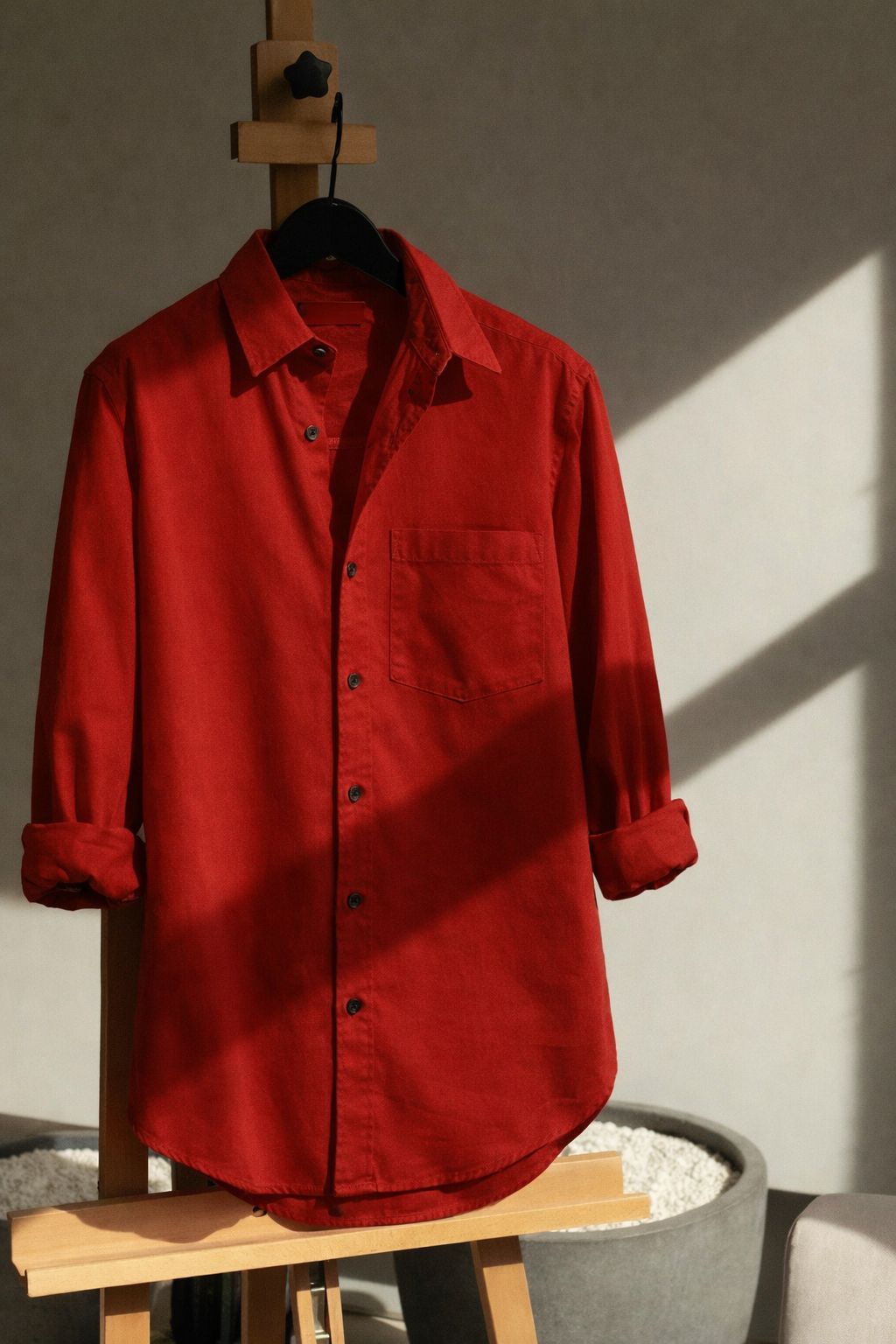 Camisa de Manta Hindú en Color Zapote, Manga Larga | Línea 1530
