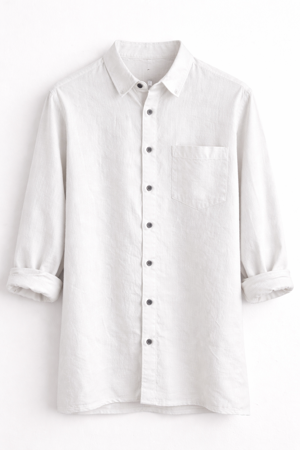 Camisa de Manta Hindú en Color Blanco, Manga Larga | Línea 1530