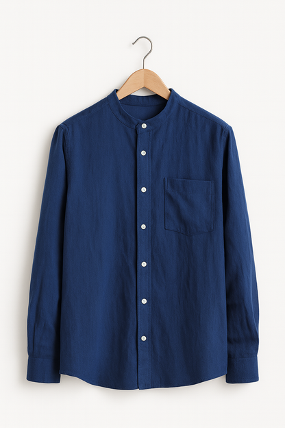 Camisa de Manta Hindú color Azul Manga Larga | Línea 1530