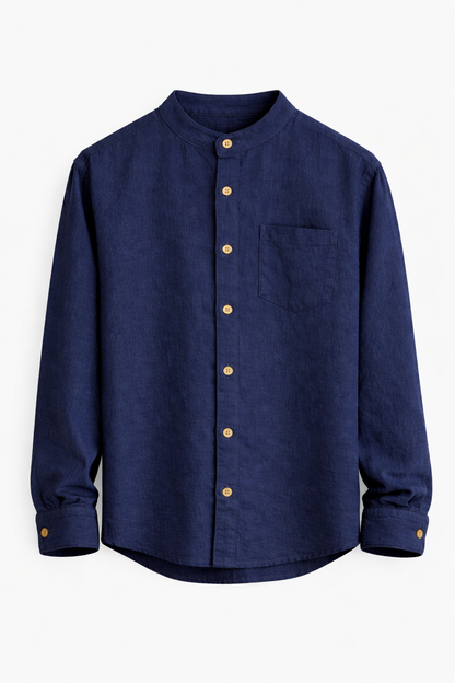 Camisa de Manta Hindú color Azul Manga Larga | Línea 1530