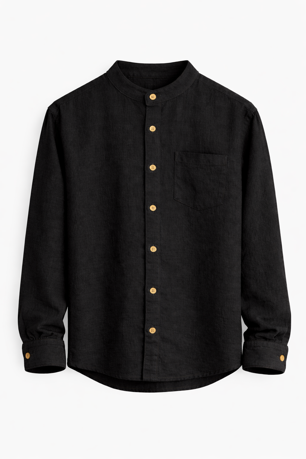 Camisa de Manta Hindú color negro Manga Larga | Línea 1530