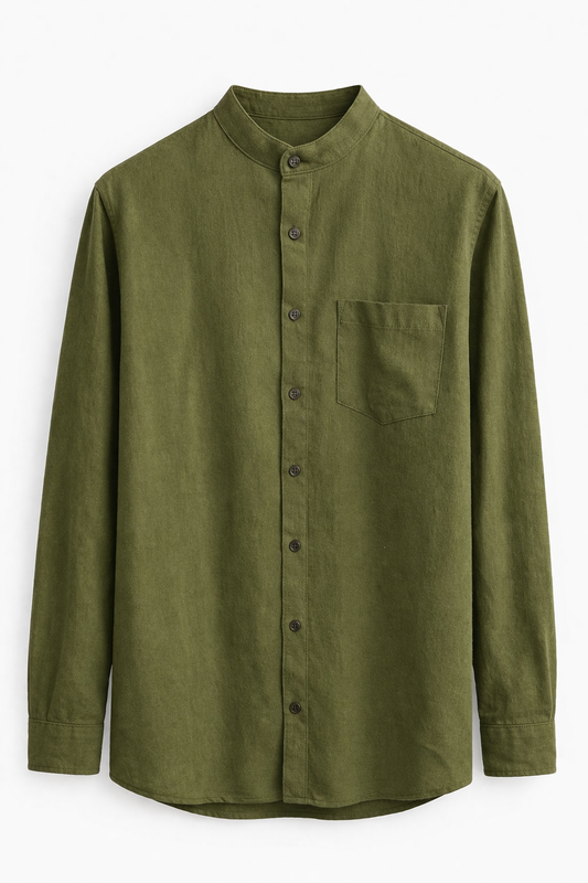 Camisa de Manta Hindú verde Manga Larga | Línea 1530