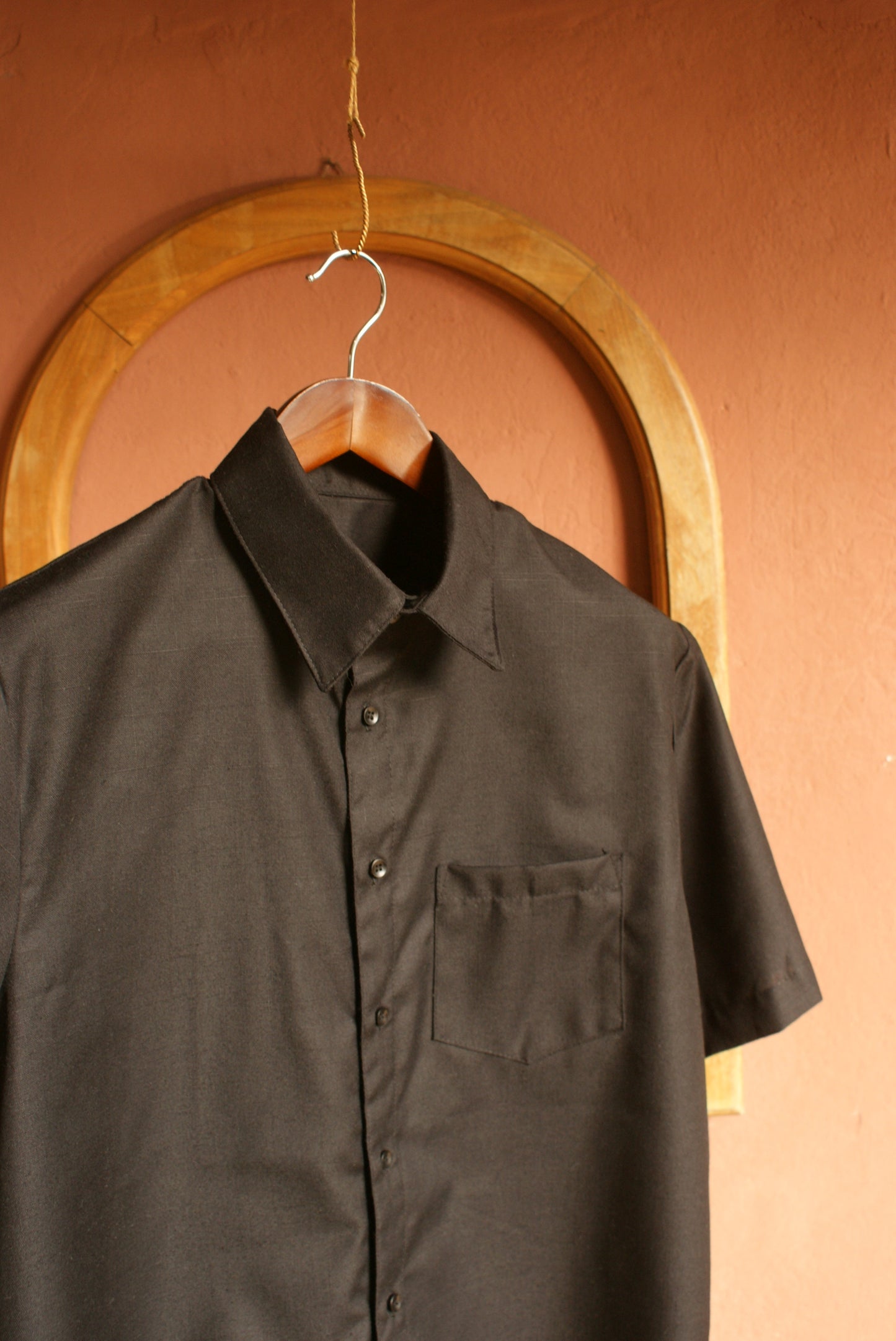 Camisa Manga Corta Negra de Lino | Línea 1530