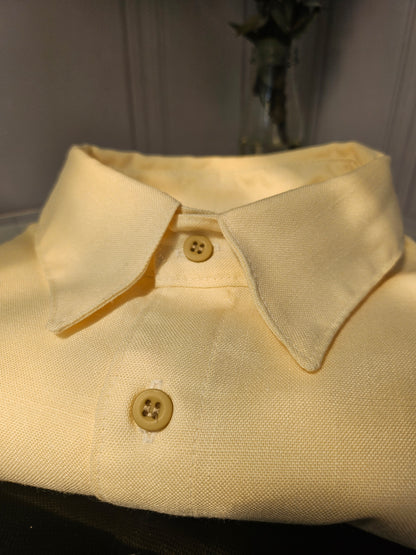 Camisa manga corta color crema de Lino | Línea 1530