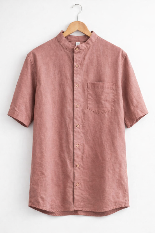 PRE-VENTA Camisa de Manta Hindú Rosa Manga Corta | Línea 1530